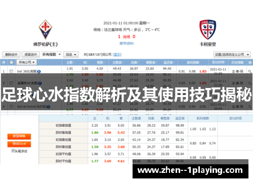 足球心水指数解析及其使用技巧揭秘