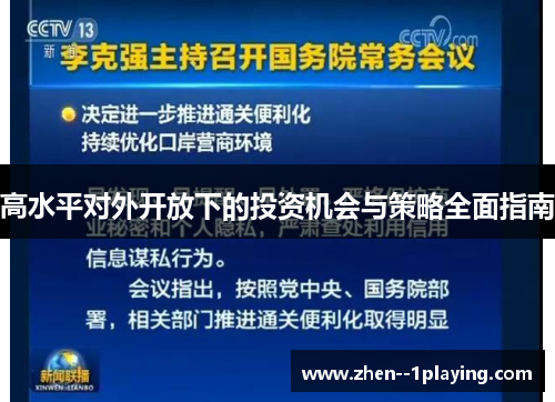 高水平对外开放下的投资机会与策略全面指南